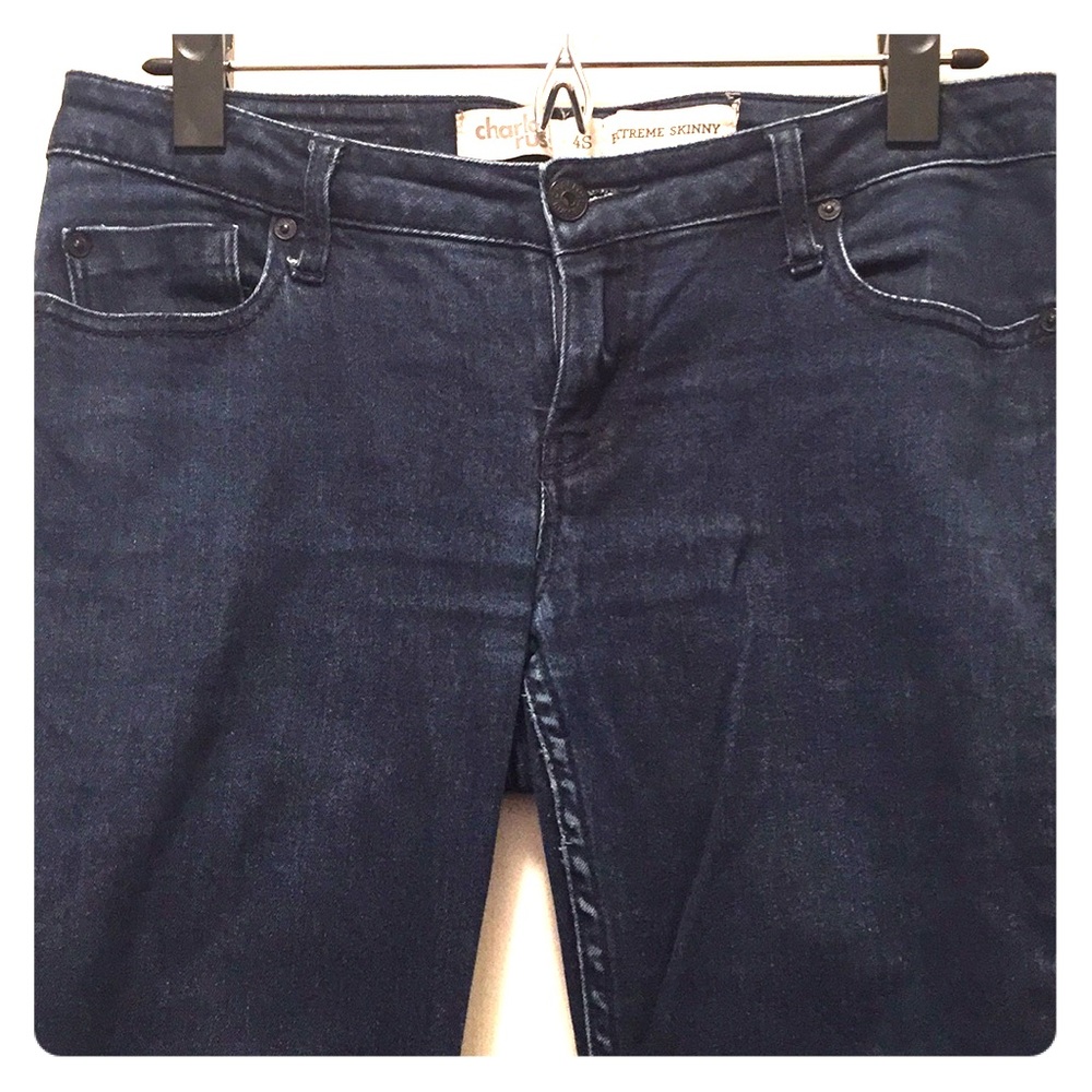 Charlotte Russe extreme skinny blue jeans